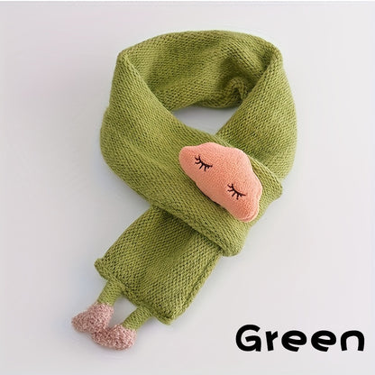 Children'S Scarf, Girls Knitted Scarf, Cloud Neck