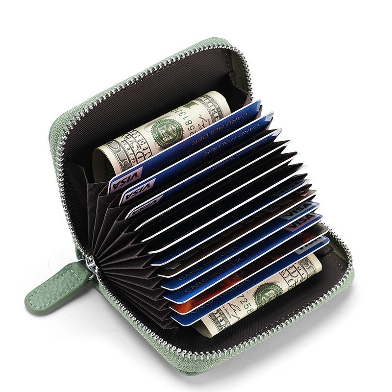 2024 Rfid Genuine Leather Card Wallet Purse