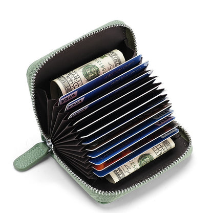2024 Rfid Genuine Leather Card Wallet Purse