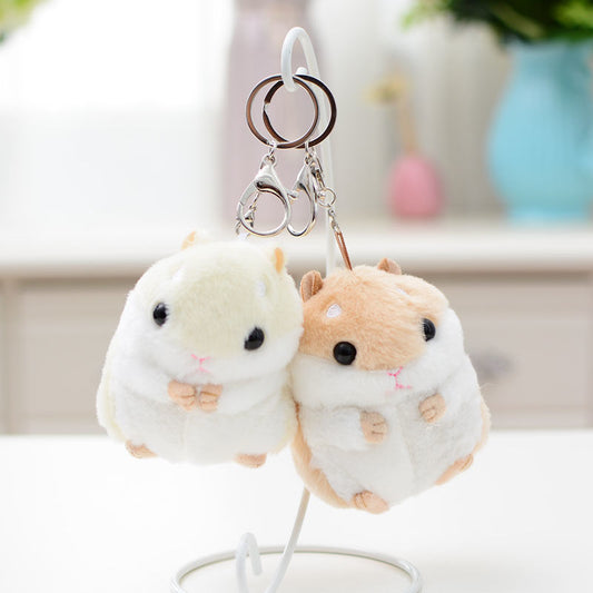 Cute Hamster Plush Toy Doll Schoolbag Pendant