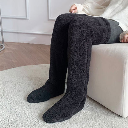 Over Knee High Fuzzy Socks Cold Leg