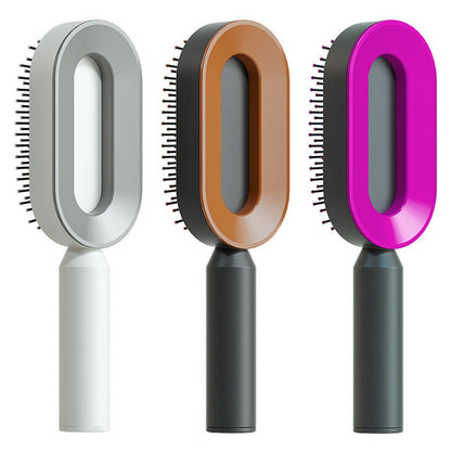 Self Cleaning Hair Brush For One-Key Cleaning