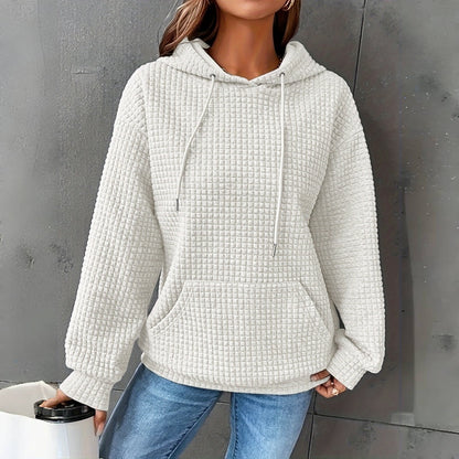 Women'S Loose Fitting Hooded Long Sleeved Sweatshirt