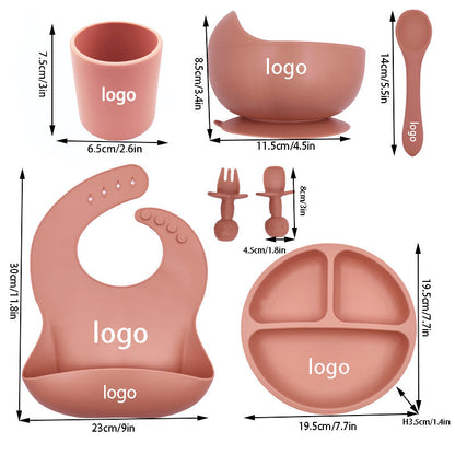 Baby Cutlery Set Silicone Bib Silicone Cup