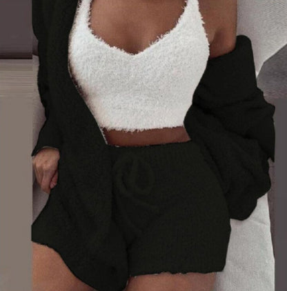3Pcs Womens Clothing Long Sleeve Crop Tank