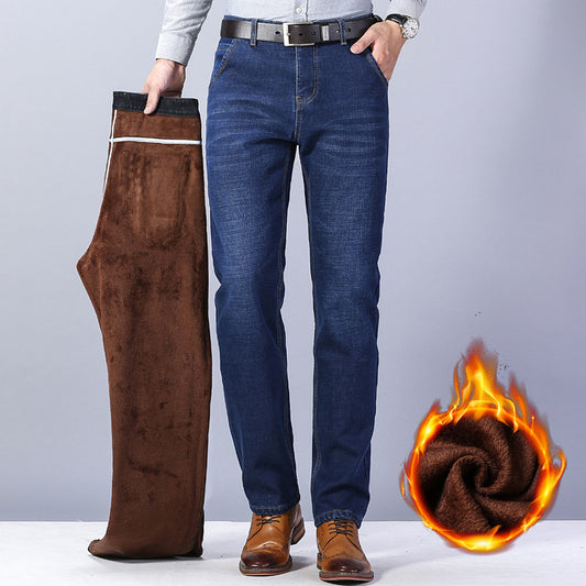 Men'S Loose Straight Leg Plus Velvet Thick