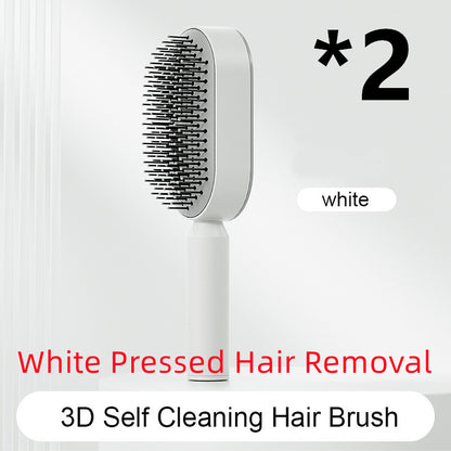 Self Cleaning Hair Brush For One-Key Cleaning