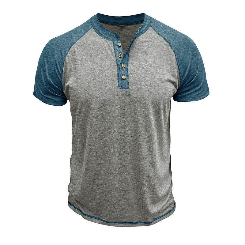 Men'S Short Sleeve European And American Color