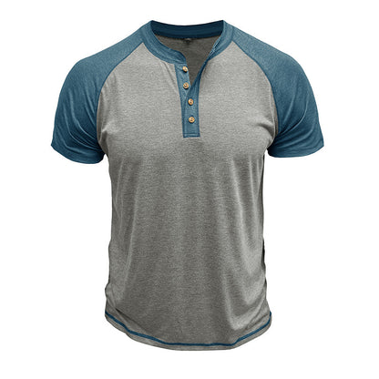 Men'S Short Sleeve European And American Color