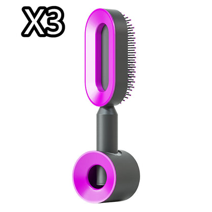 Self Cleaning Hair Brush For One-Key Cleaning