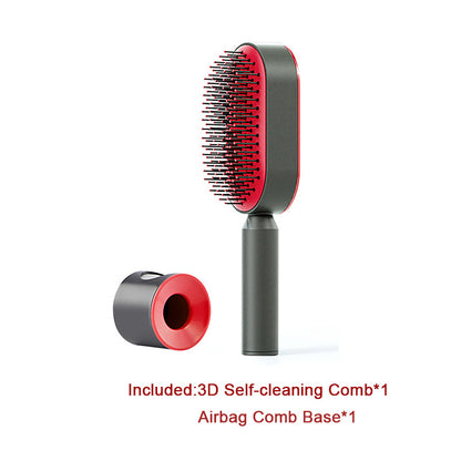Self Cleaning Hair Brush For One-Key Cleaning