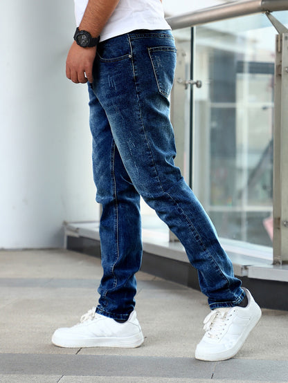 Slim Fit Stretch Men'S Youth Blue Casual