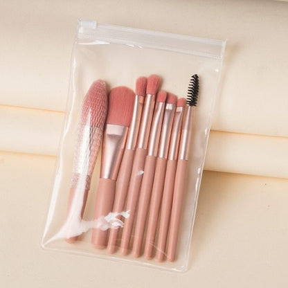 Travel Portable 8 Mini Makeup Brush Beauty