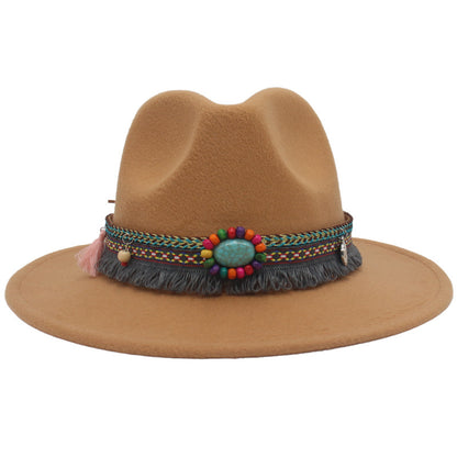 Ethnic Style Western Cowboy Hat Gem Accessories