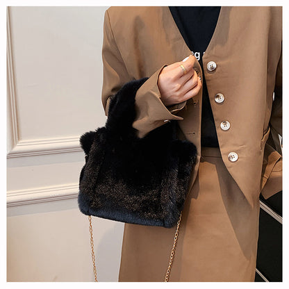 Bags Chain Plush Handbag Totes Shoulder Bag