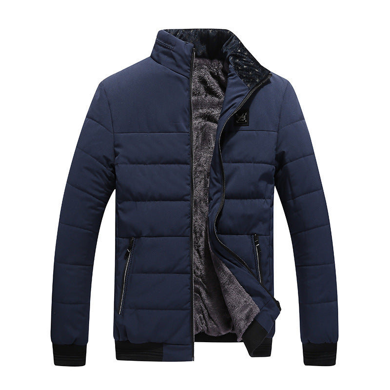 Coat Men'S Cotton Clothing Korean Style Fleece-Lined