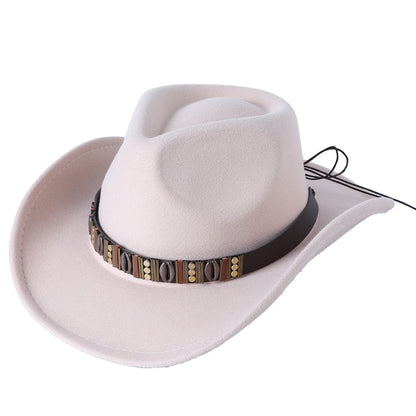 Woolen Hat Western Cowboy Top Hat Men'S