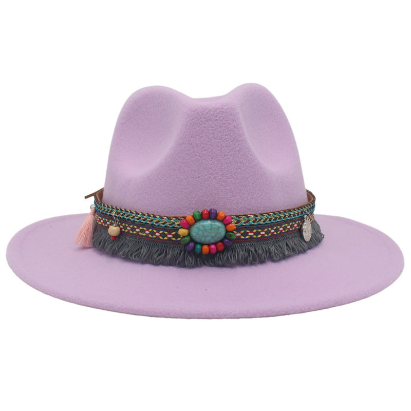 Ethnic Style Western Cowboy Hat Gem Accessories