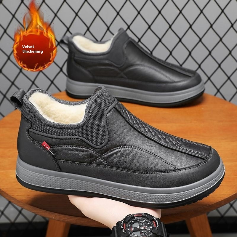 Warm Fleece Snow Boots Round-Toed Platform Ankle