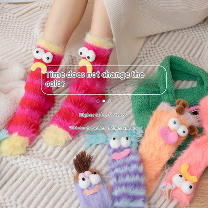 Funny Floor Thick Thermal Middle Tube Socks