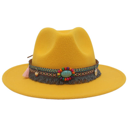 Ethnic Style Western Cowboy Hat Gem Accessories
