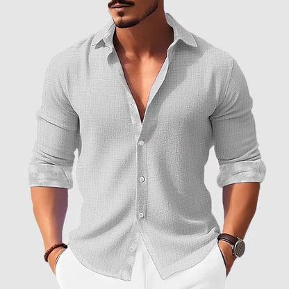 Printed Men'S Clothing Long Sleeve Shirt
