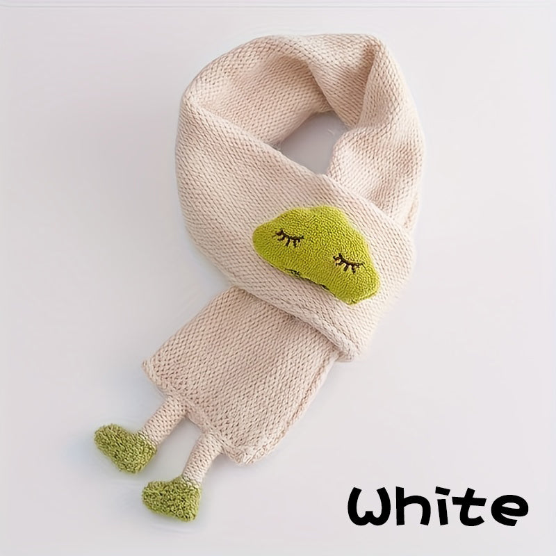 Children'S Scarf, Girls Knitted Scarf, Cloud Neck