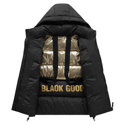 Short Autumn And Warm Quilted Jacket Men'S