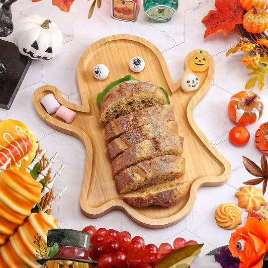 Halloween Ghost Wood Pan Plates Fruit Dishes