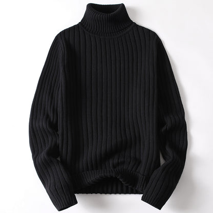 Turtleneck Sweater Men Women Ins Solid Striped