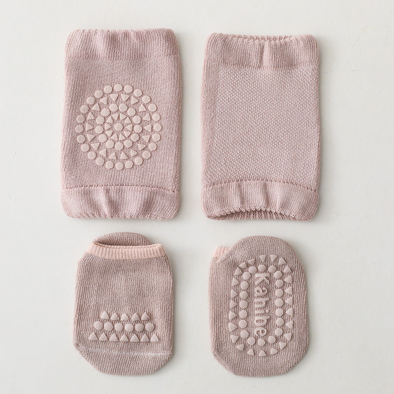 Summer Children'S Knee Pads Floor Socks Set