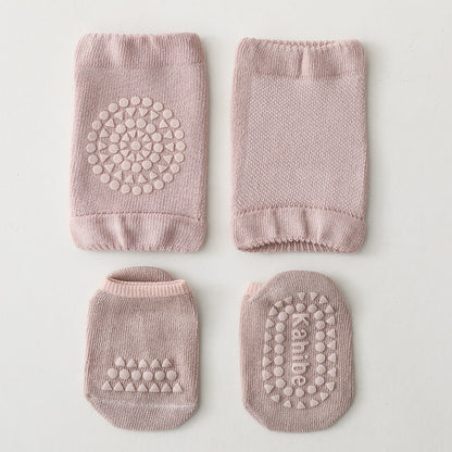 Summer Children'S Knee Pads Floor Socks Set