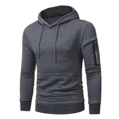 Men Sweatshirt Hoodie With Arm Zipper Sleeve