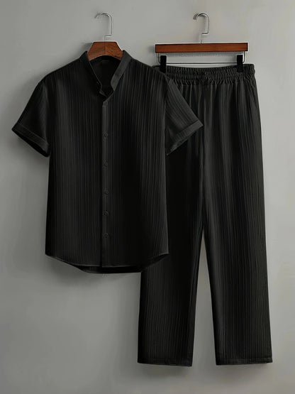 Men'S Casual Multi-Color Beach Short Sleeve Suit