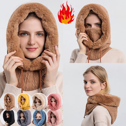 Thick Hat With Scarf Knit Hats For