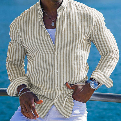 Men'S Fashionable Versatile Printed Casual Shirt