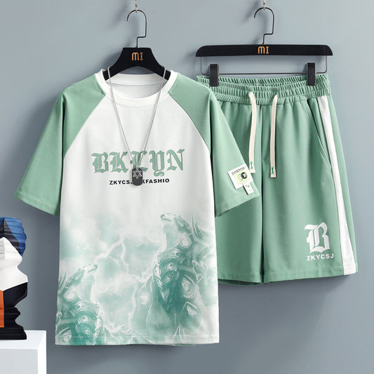 Casual Sports Fifth Pants Wear A Set