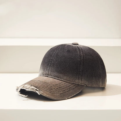 Distressed Denim Casual All-Match Ripped Baseball Cap