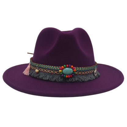 Ethnic Style Western Cowboy Hat Gem Accessories