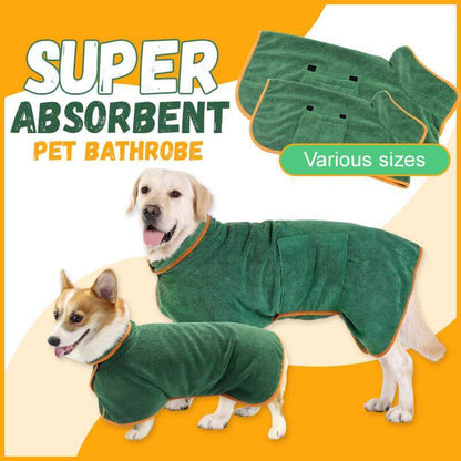 Absorbent Bathrobe With Waist-Wrapped Microfiber