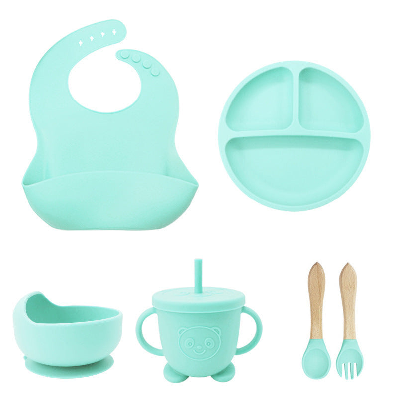 Children'S Tableware Silicone 6 Pieces Suit Maternal