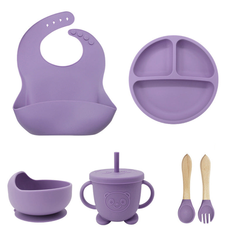 Children'S Tableware Silicone 6 Pieces Suit Maternal