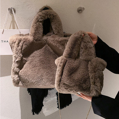 Bags Chain Plush Handbag Totes Shoulder Bag