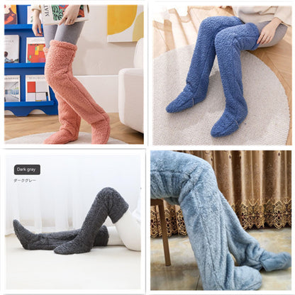 Over Knee High Fuzzy Socks Cold Leg