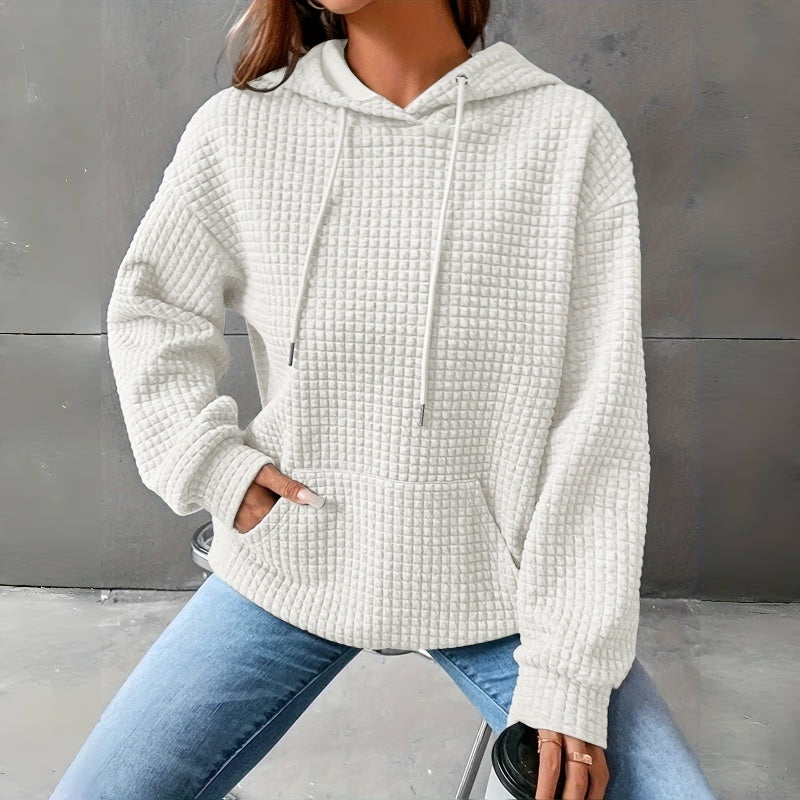 Women'S Loose Fitting Hooded Long Sleeved Sweatshirt