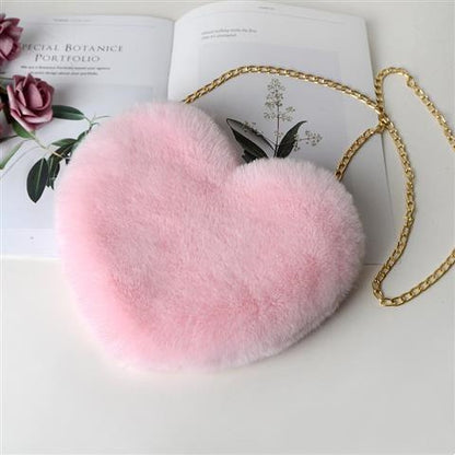 Love Bags For Plush Chain Shoulder Bags