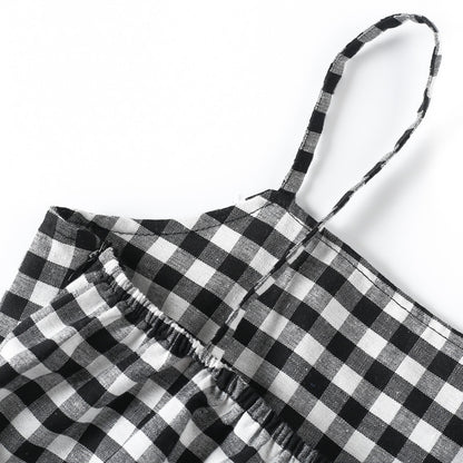 Women'S Plaid Sling Dress