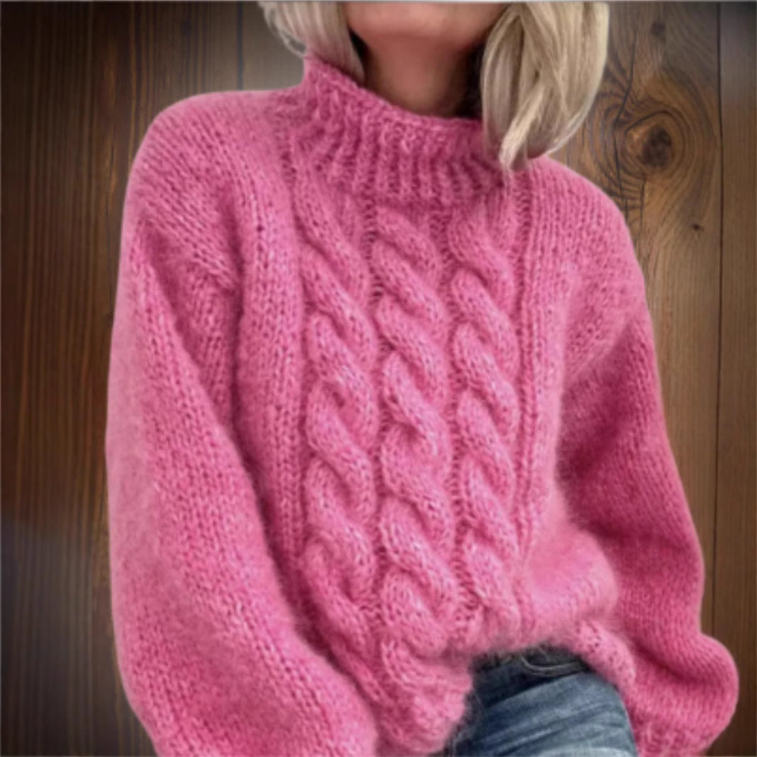 European And American Women'S Turtleneck Pullover Thick