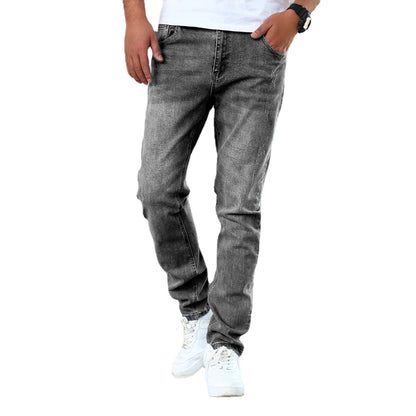 Men'S Jeans Gray Trousers Stretch Skinny