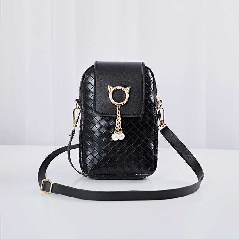 Mobile Phone Bags Woven Pearl Tassel Cover